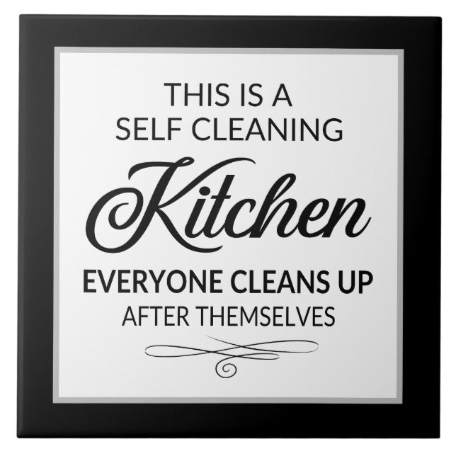 Azulejo De Cerâmica Arte de palavra engraçada e autolimpadora (Frente)