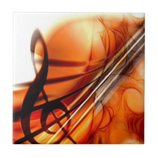 Azulejo De Cerâmica Arte de Violino Abstrato