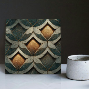 Azulejo De Cerâmica Arte Deco - Dice Padrão Três Arte Decorada Nouveau