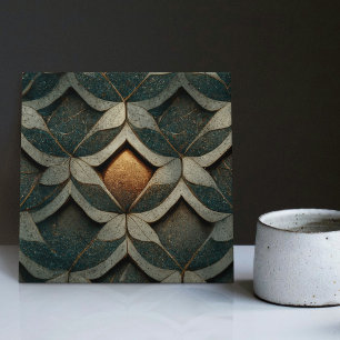 Azulejo De Cerâmica Arte Deco Dice Padrão Um Arte Azul Nouveau