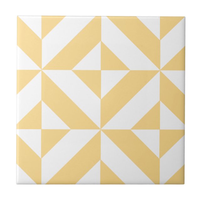 Azulejo De Cerâmica Arte Deco Geométrica de Melão (Frente)