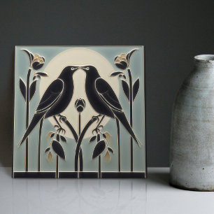 Azulejo De Cerâmica Arte Deco Nouveau Decoração de Parede Mackintosh B