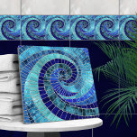 Azulejo De Cerâmica Arte do mosaico da Onda Oceânica<br><div class="desc">Arte do mosaico da Onda Oceânica</div>