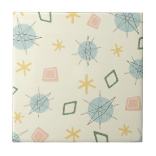 Azulejo De Cerâmica Arte do Planeta da Era Atômica