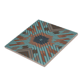 Azulejo De Cerâmica Arte e Cores com Padrão Tribal do Sudoeste America