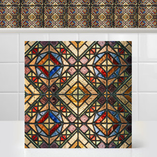 Azulejo De Cerâmica Arte em Vidro de Catedral de Diamante Colorido Lum