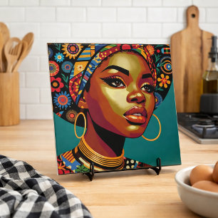 Azulejo De Cerâmica Arte feminina afro-americana