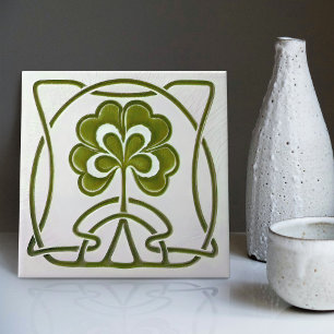 Azulejo De Cerâmica Arte Flor Hearts Nouveau Antigo Decoração Wessel C