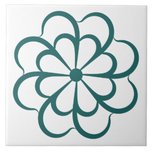 Azulejo De Cerâmica Arte Floral Abstrata Presente de Flor Moderna