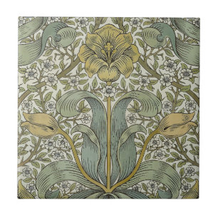 Azulejo De Cerâmica Arte Floral Amarela da Moita de Primavera de Willi