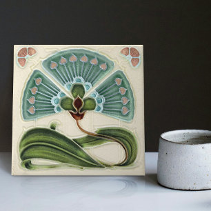 Azulejo De Cerâmica Arte Floral de Parede Deco Nouveau Vintage