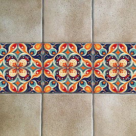 Azulejo De Cerâmica Arte floral mexicana revisitada