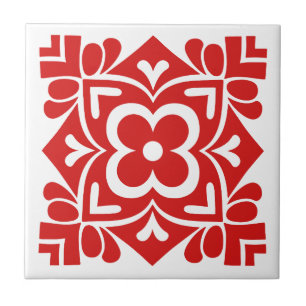 Azulejo De Cerâmica Arte Folclórica em Flor