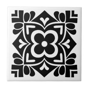 Azulejo De Cerâmica Arte Folclórica em Flor