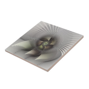 Azulejo De Cerâmica Arte Fractal de Forma 3D Abstrata Moderna