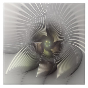 Azulejo De Cerâmica Arte Fractal de Forma 3D Abstrata Moderna