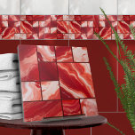 Azulejo De Cerâmica Arte Geométrica do Red Marble<br><div class="desc">Este azulejo maravilhoso faz parte da minha coleção "Eu vejo vermelho" de azulejos com tons de vermelho e laranja em diferentes texturas - aquarela, mármore, agate, carnelian, citrine. Use-o para criar o olhar atordoante no banheiro ou no chá - mosaico do azulejo de sotaque atrás do misturador ou da banheira,...</div>