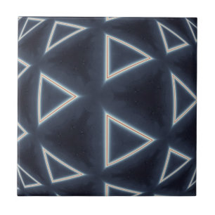 Azulejo De Cerâmica Arte Geométrica Esfera Triângulo Futurista