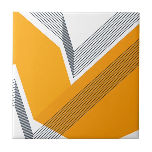 Azulejo De Cerâmica Arte geométrica moderna, legal, na moda, urbana, (Frente)