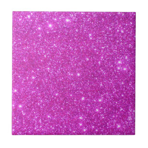 Azulejo De Cerâmica Arte Glittery de CricketDiane da faísca do rosa