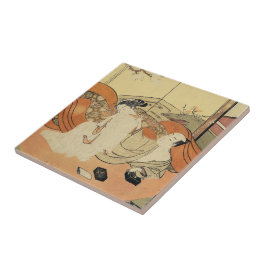 Azulejo De Cerâmica Arte japonesa clássica de vintage ukiyo-e oiran