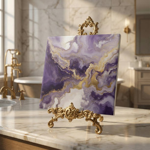 Azulejo De Cerâmica Arte Líquida Metálica Rojxo & Ágata Mármore Dourad