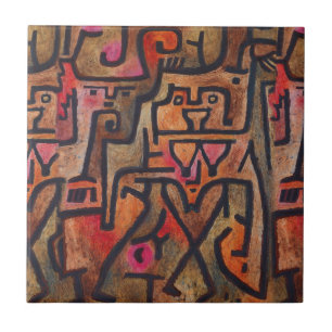 Azulejo De Cerâmica Arte Moderna Expressionista Abstrata da Floresta d