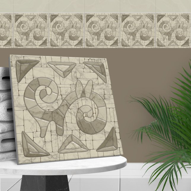 Azulejo De Cerâmica Arte Mosaica Tribal Sand (Criador carregado)