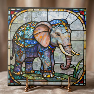 Azulejo De Cerâmica Arte Mosaico de Vidro Falso Elefante Art Nouveau