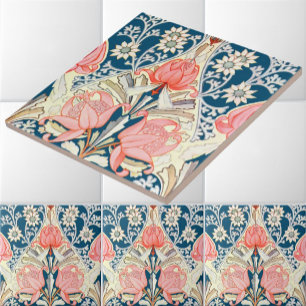 Azulejo De Cerâmica Arte Nouveau Waratah do vintage & teste padrão da