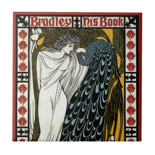 Azulejo De Cerâmica Arte Nova Antiga, O Beijo por William Bradley