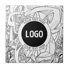 Azulejo De Cerâmica Arte Original Moderna e Seu Logotipo