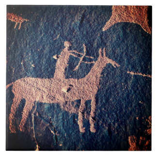 Azulejo de Cerâmica Arte Pré-Histórica Petroglifo