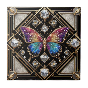 Azulejo De Cerâmica Arte Retro Art Déco Novo Arco-íris Borboleta
