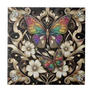 Azulejo De Cerâmica Arte Retro Art Déco Novo Arco-íris Borboleta