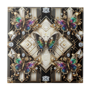 Azulejo De Cerâmica Arte Retro Art Déco Novo Arco-íris Borboleta