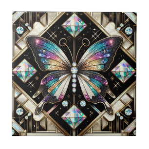Azulejo De Cerâmica Arte Retro Art Déco Novo Arco-íris Borboleta