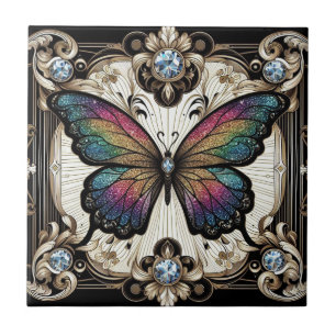 Azulejo De Cerâmica Arte Retro Art Déco Novo Arco-íris Borboleta