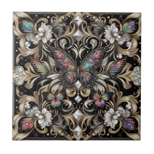 Azulejo De Cerâmica Arte Retro Art Déco Novo Arco-íris Borboleta
