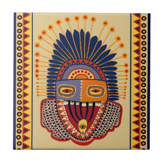 Azulejo De Cerâmica Arte Shaman Folk Tribal