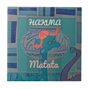 Azulejo De Cerâmica Arte sobre Girafa Reproduzida: Uma Delícia African