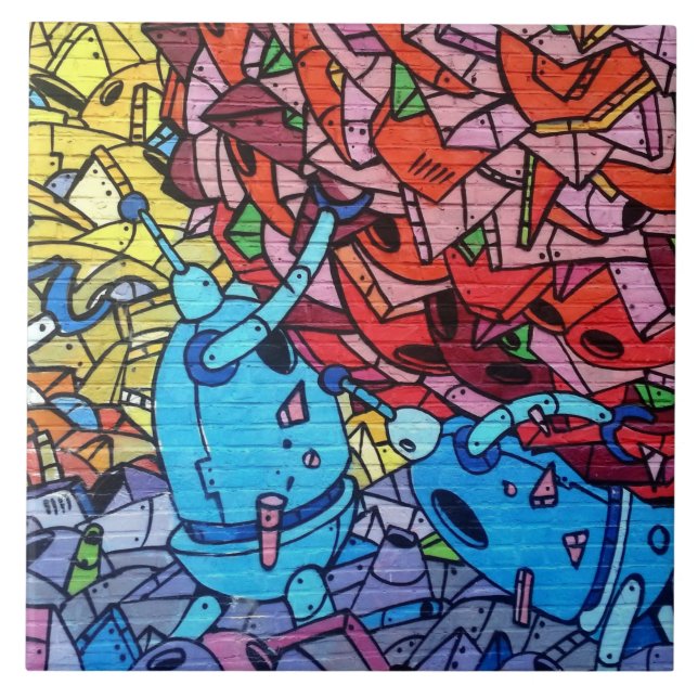 Azulejo De Cerâmica Arte Urbana 12. (Frente)