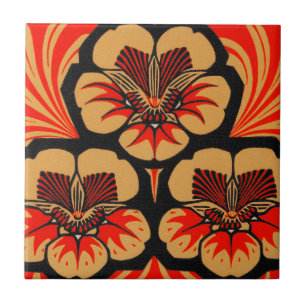 Azulejo De Cerâmica Arte Vintage Art Nouveau Julie de Graag Floral Xil