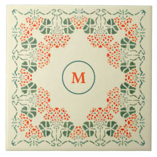 Azulejo De Cerâmica Artes e Artesanatos ou Estêncil Floral