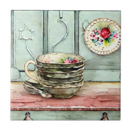 Azulejo De Cerâmica Artesanato de mão russo ilustração legal do prato 