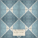 Azulejo De Cerâmica Artesão Era Árabe Colagem Vintage Esquerda<br><div class="desc">PADRÃO: NÚMERO IGUAL DE AZULEJOS DO LADO ESQUERDO E DIREITO, . NOTA: RECOMENDAÇÕES DE INSTALAÇÃO ABAIXO. Estes azulejos foram criados de uma grande colagem de um novo trabalho de arte de aquarela por uma artista e designer internacionalmente licenciada, Audrey Jeanne Roberts e vintage Craftsmen era art sketches (e alguns dos...</div>