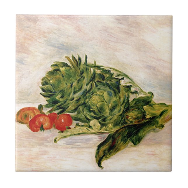 Azulejo De Cerâmica Artichokes e Tomates (Frente)