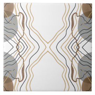 Azulejo De Cerâmica Artsy Artsy Dourado Arte Neutra Cinza Castanho