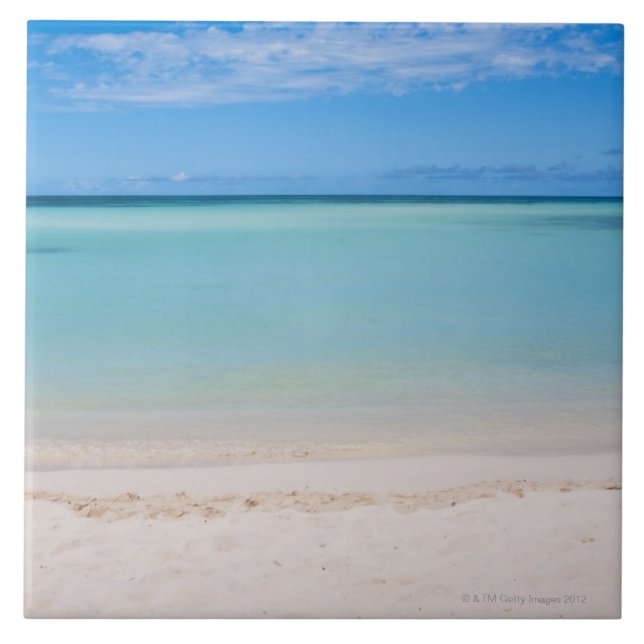 Azulejo De Cerâmica Aruba, praia e mar 3 (Frente)