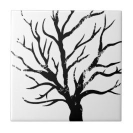 Azulejo De Cerâmica Árvore autóctone Lino Impressão